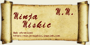 Minja Miškić vizit kartica